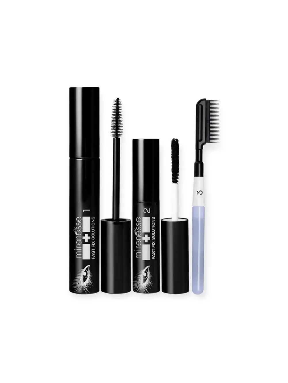 new Mirenesse ༄ Instant Lash Transplant Volumising Mascara Set ༄ Black ༄ 3 Step